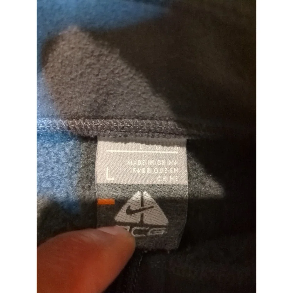 Vintage Nike Mens L  Gray ACG Quarter Zip Fleece Pullover‎